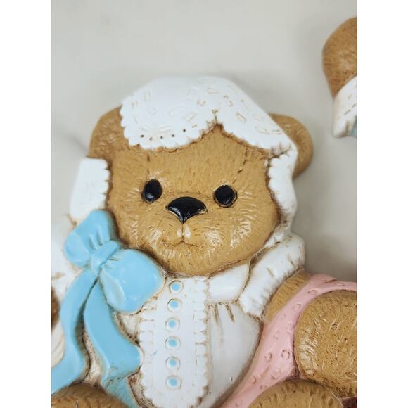 Burwood Teddy Bear Wall Decor Hanging Plaque Nursery Decor 1994 6 1/4" x3 USA - Picture 5 of 15
